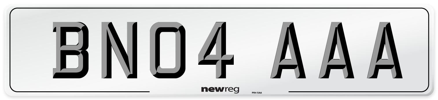 BN04 AAA Number Plate from New Reg